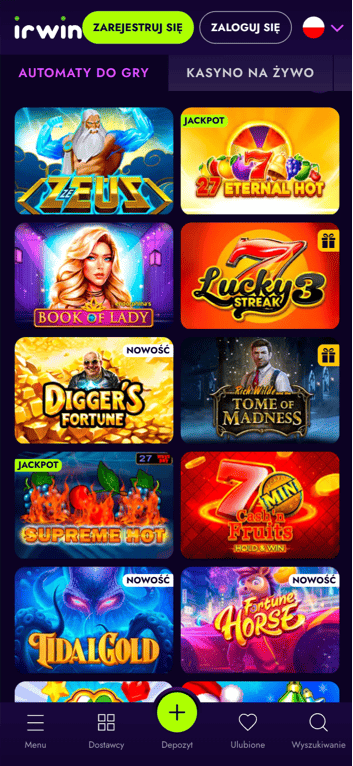 Irwin Casino Download Mobiele App